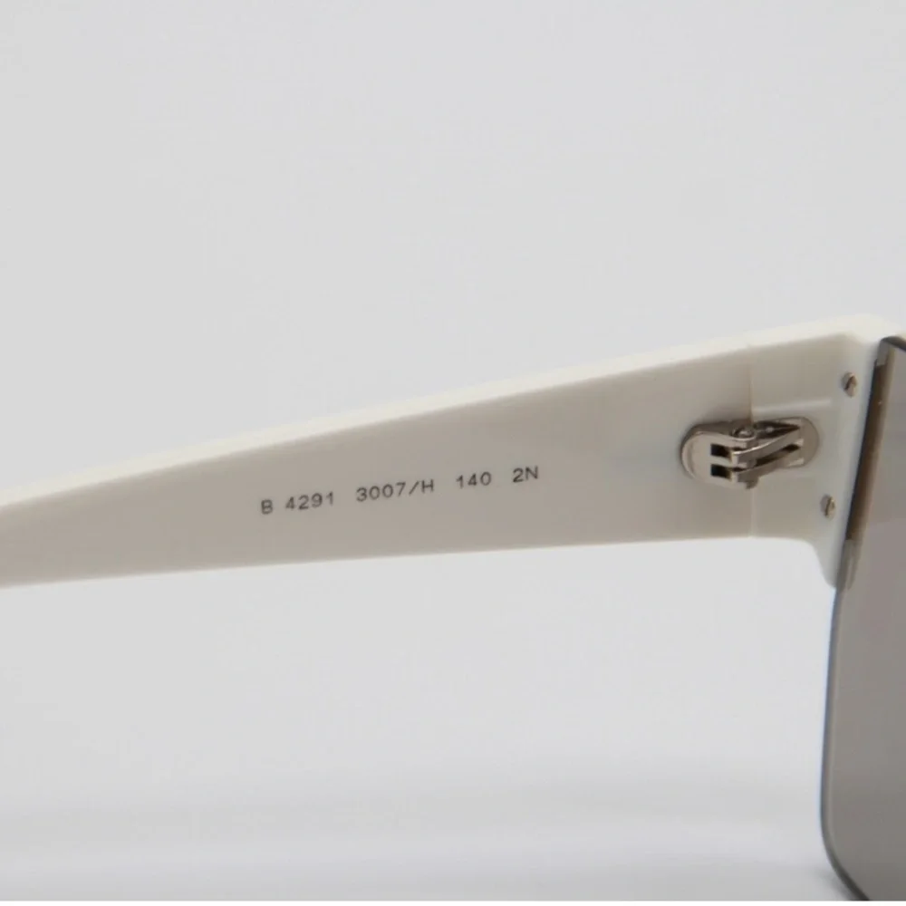 NEW BURBERRY BE4291 3007/H UNISEX SHIELD SUNGLASSES BURBERRY BE4291 WHITE - Picture 10 of 13